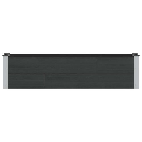 Градинска повдигната леха Черно 150 x 30 x 36 см WPC и алуминий