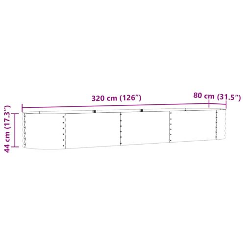 Повдигнато легло Зелено 320 x 80 x 44 cm Стомана