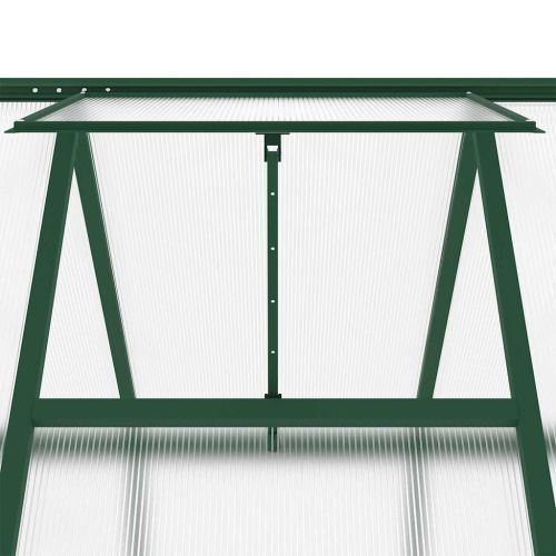 Оранжерия с основа рамка зелен 224x169x195 см алуминий