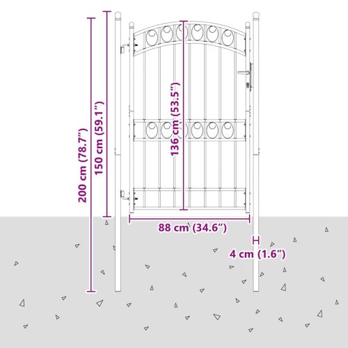Оградни врати EMMEN 104 x 136 cm С ключалка