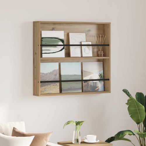 Етажерка за списания Дъб 80 x 12 x 70 см Инженерна дървесина