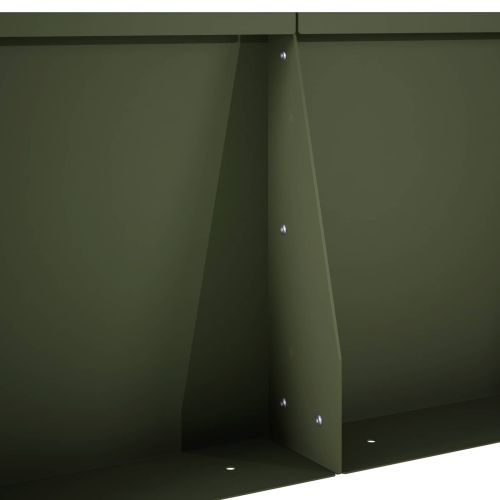 Задържащи стени 6 бр. 100 x 12 x 40 см Стомана Маслиненозелено