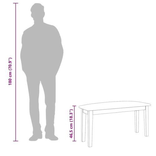 Пейка 90 cm Бяла масивна дървесина Гума