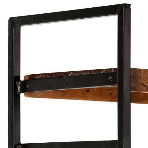 Библиотека с 4 нива, 80x30x180 см, регенерирана дървесина масив