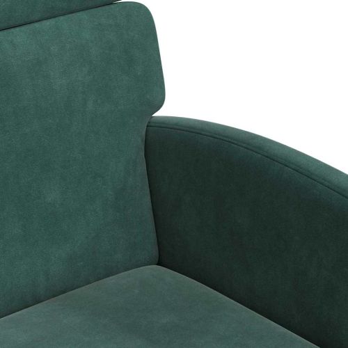 Столове с Колела 2 бр. Кадифе Тъмнозелено 58 x 65 x 98 см