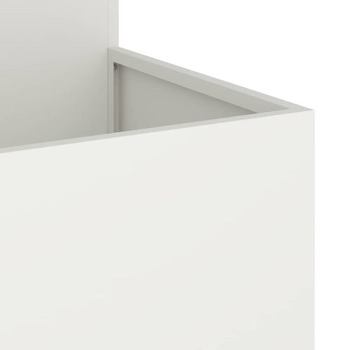 Градинска саксия Бяло 100 x 100 x 60 см Стомана