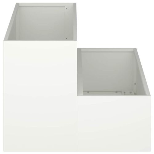 Градинска саксия Бяло 100 x 60 x 45 см
