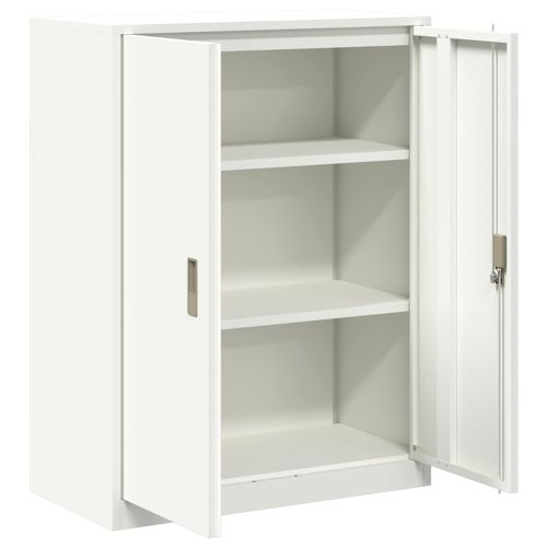 Шкаф за съхранение Бял 80 x 40 x 105 см Стомана