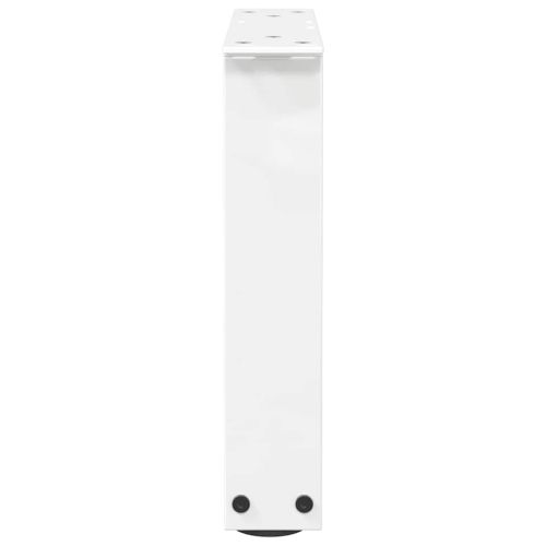 Крака за масичка за кафе, V-образни, 2 бр., бели, 30 x (30-31,3) см, стомана