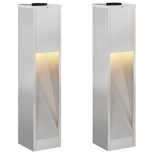 Слънчев LED светлинен указател 2 бр. Топло бяло 18 x 18 x 80 см
