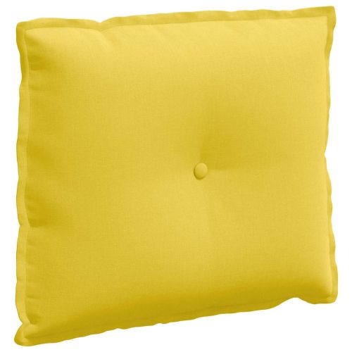 Възглавница за гръб Светло жълто 60 x 50 x 19 cm текстил