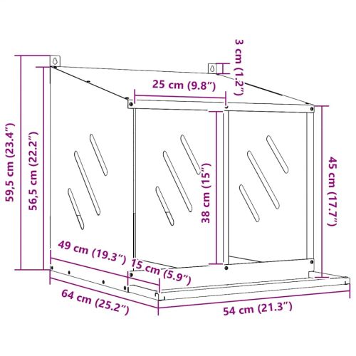 Кутия за пилета с 2 отделения Маслиненозелен метал