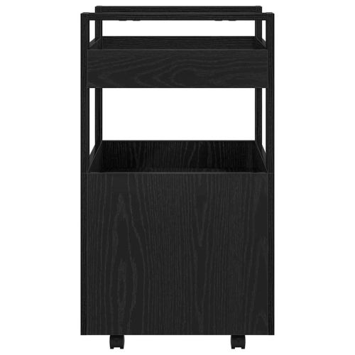 Кухненска количка Черен дъб 60 x 45 x 80 см Инженерна дървесина