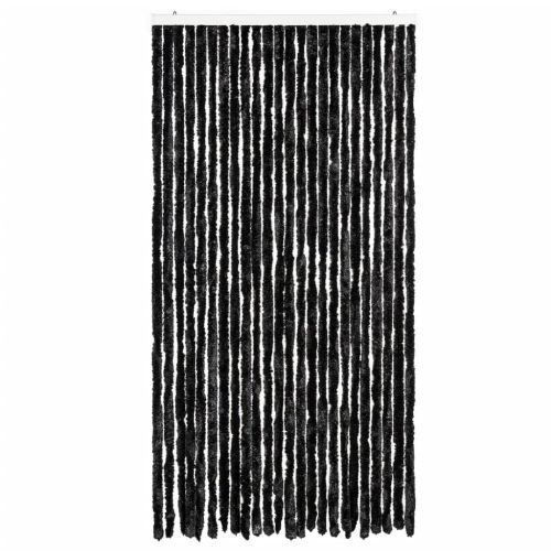 Ресни за врата против мухи, антрацит, 100x200 см, шенил
