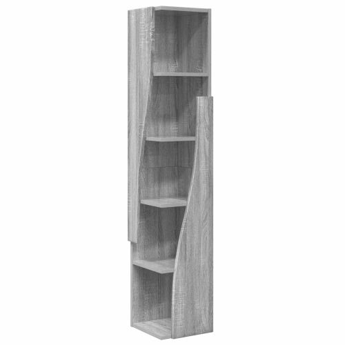 Ъглов шкаф 27,5x27x140см Инженерна дървесина Сив Сонома