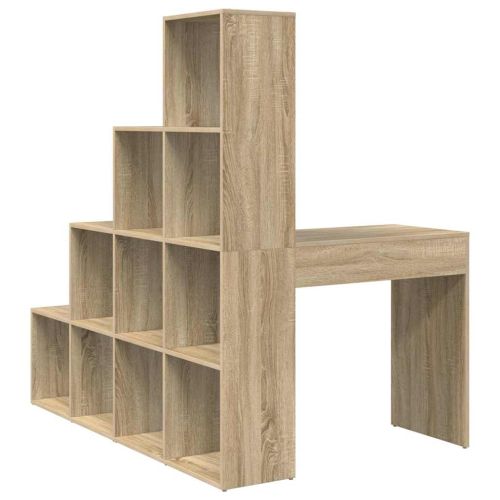 Ъглово бюро с рафт Сонома дъб 101,5 x 149,5 x 149,5 см