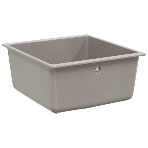 Мивка 80% Кварц и 20% Смола 430 x 460 мм Сив
