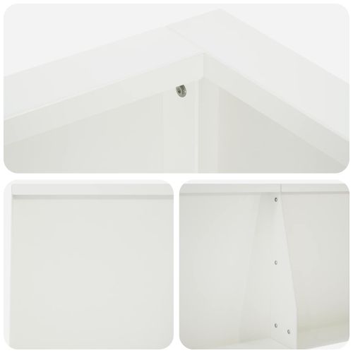Задържащи стени 6 бр. 200 x 100 x 30 см Стомана Бяло