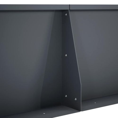 Задържащи стени 2 бр. 80 x 12 x 50 см Стомана Антрацит