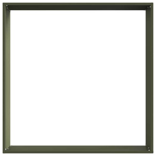 Ограда за трева 60 x 60 x 13 см Стомана Маслиненозелено