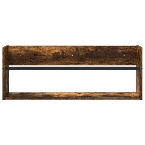 Етажерка за списания с рафт 2 бр. Димян дъб 80 x 12 x 30 см