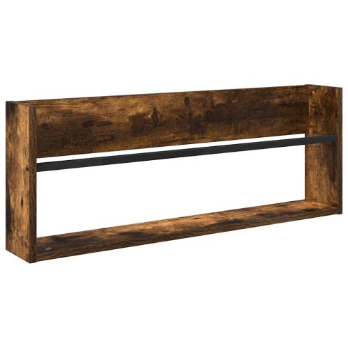 Етажерка за списания с рафт 2 бр. Димян дъб 80 x 12 x 30 см