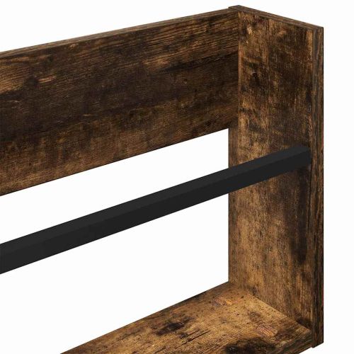Етажерка за списания с рафт 2 бр. Димян дъб 80 x 12 x 30 см