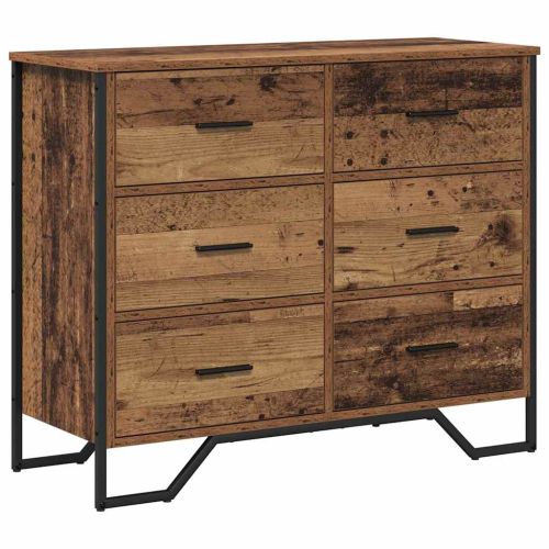 Плика 6-Чекмедже Старо дърво 91 x 35,5 x 74,5 см