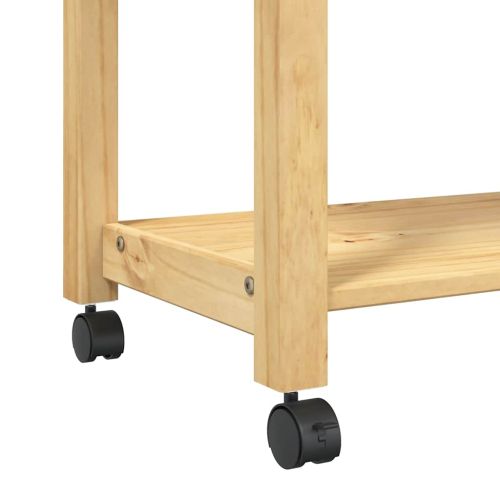 Кухненска количка "MONZA" 84x40x88,5 см меден восък борово дърво масив