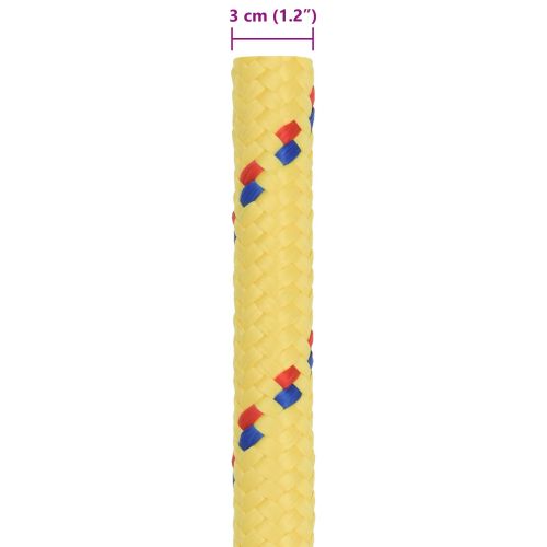 Въже за лодка 3 mm 25 m Жълто ПП