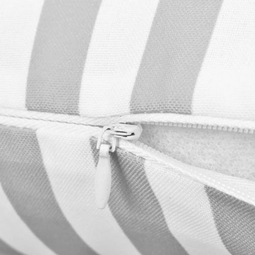 Градински възглавници, 4 бр, райета, 45x45 см, сиви