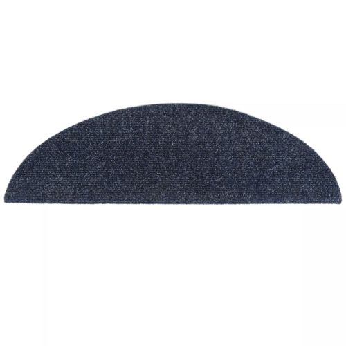 Изтривалки за стълби, самозалепващи се, 15 бр., 56x17x3 см, сини, полукръгли