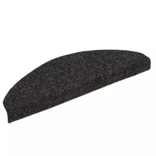 Изтривалки за стълби, самозалепващи се, 15 бр., 65x21x4 см, черни, полукръгли, големи