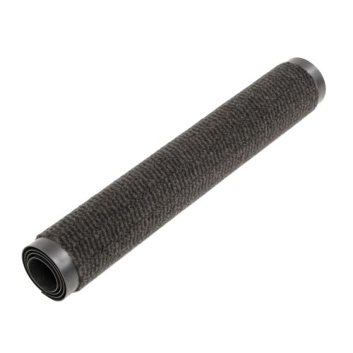 Правоъгълна изтривалка, усукани влакна, 80х120 см, черна