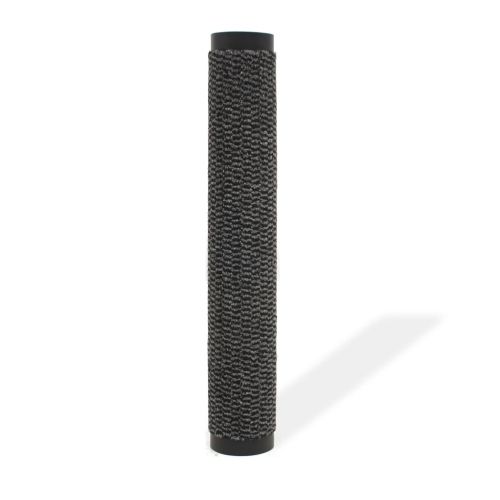 Правоъгълна изтривалка, усукани влакна, 90х150 см, антрацит