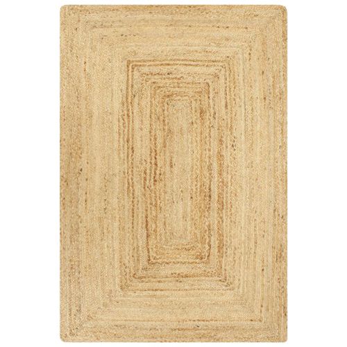 Ръчно тъкан килим от юта, естествен цвят, 160x230 см