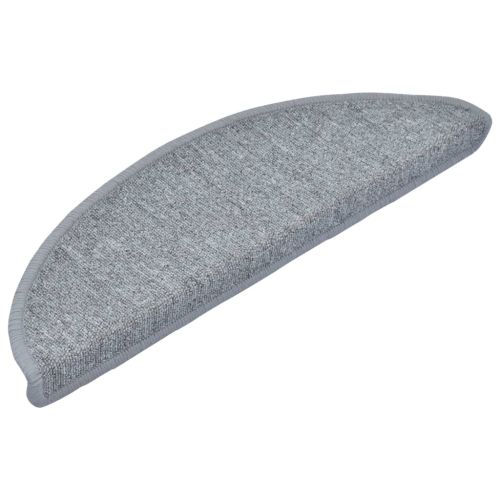 15 бр стелки за стълбища, светлосиви, 56x17x3 см