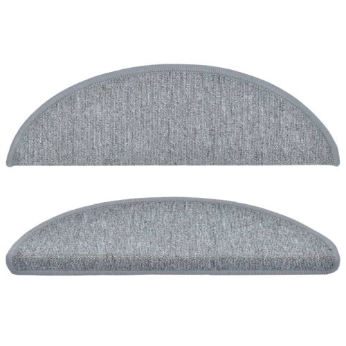 15 бр стелки за стълбища, светлосиви, 56x17x3 см