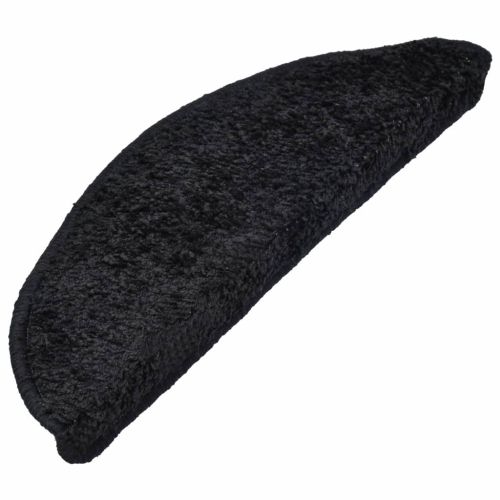 Изтривалки за стълби, 15 бр., 65x21x4 см, черни, полукръгли, големи