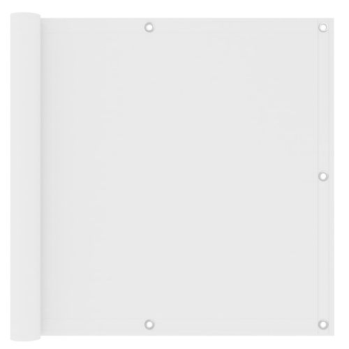 Балконски параван, бял, 90x500 см, оксфорд плат