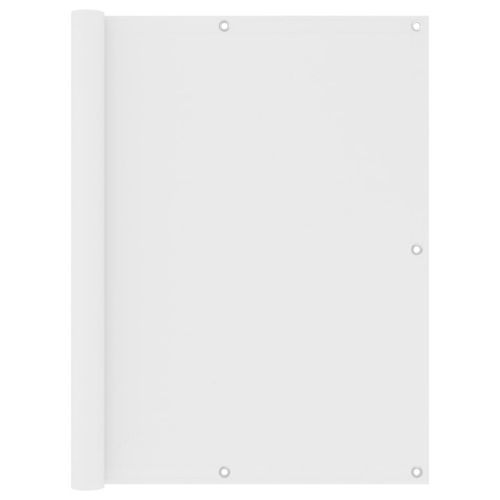 Балконски параван, бял, 120x400 см, оксфорд плат