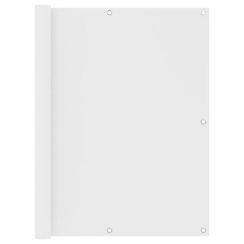 Балконски параван, бял, 120x600 см, оксфорд плат