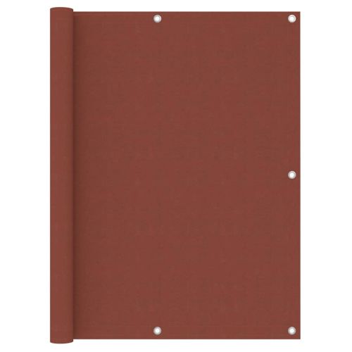 Балконски параван, теракота, 120x400 см, плат оксфорд