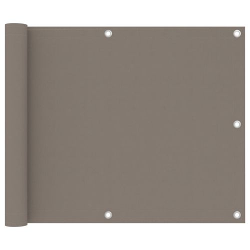 Балконски параван, таупе, 75x300 см, плат оксфорд