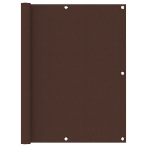 Балконски параван, кафяв, 120x500 см, оксфорд плат