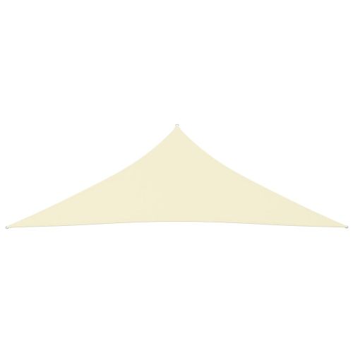 Слънцезащитно платно, Оксфорд плат, триъгълно, 5x5x6 м, кремаво