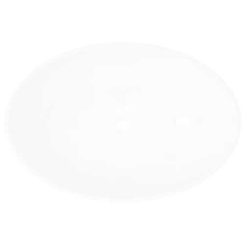 Луксозна керамична мивка с овална форма, бяла, 40x33 см