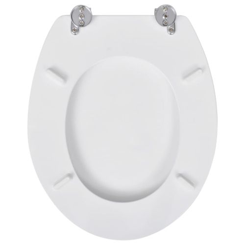 WC тоалетна седалка МДФ капак изчистен дизайн бяла