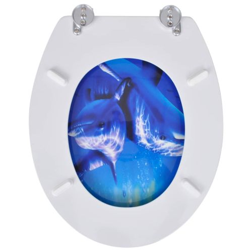 WC тоалетна седалка МДФ капак делфини