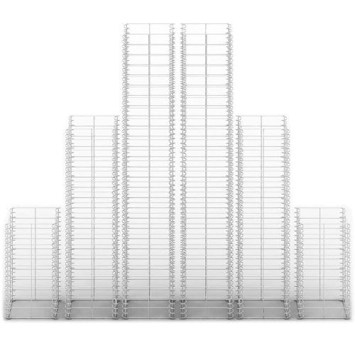 Комплект габионни кошове, 6 бр, поцинкована тел